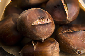 Image showing Delicious roasted chestnuts