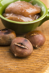 Image showing Chestnuts cream with chestnuts