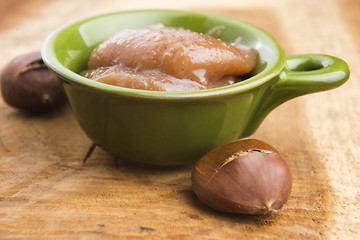 Image showing Chestnuts cream with chestnuts