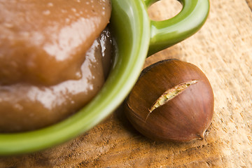 Image showing Chestnuts cream with chestnuts