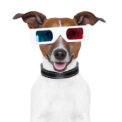 Image showing 3d  glasses movie cinema dog