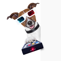 Image showing 3d glasses movie dog