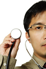 Image showing Doctor and stethoscope