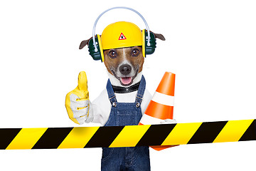 Image showing under construction dog
