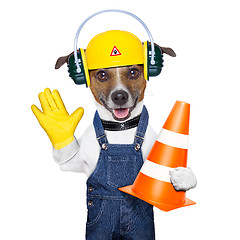 Image showing under construction dog