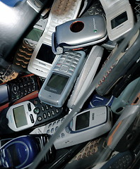 Image showing Lots of cell phones