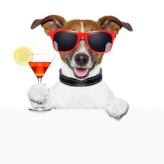 Image showing funny cocktail dog banner