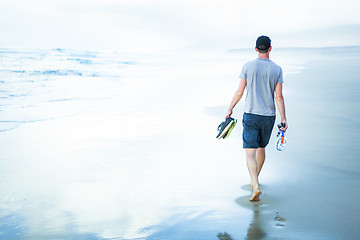 Image showing young man walking