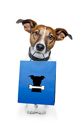 Image showing shopping bag  dog 