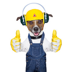 Image showing under construction dog