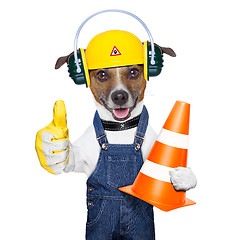 Image showing under construction dog