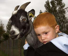 Image showing kid and the goat