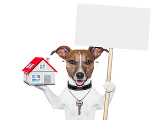 Image showing banner dog home and key