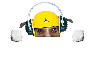 Image showing under construction dog