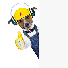 Image showing under construction dog