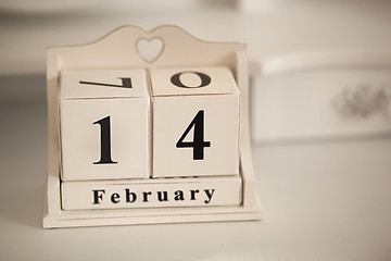 Image showing February 14 vintage calendar