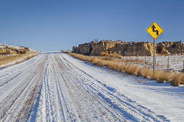 Image showing back country road over prairie