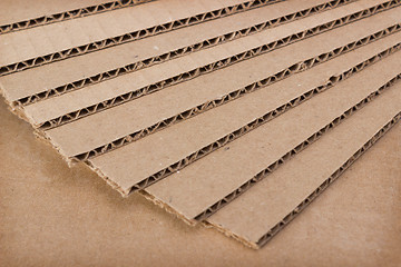 Image showing Stack of clean new blades of cardboard