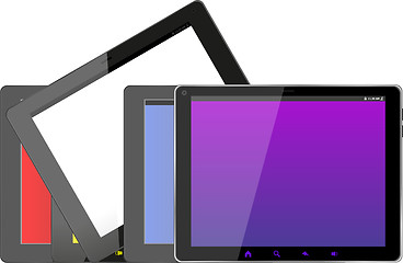 Image showing Set of tablet pc computers