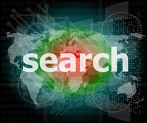 Image showing SEO web development concept: words Search on digital background