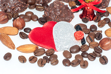 Image showing Heart chocolate candy on Valentines day.