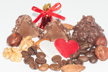 Image showing Heart chocolate candy on Valentines day.