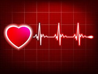 Image showing Abstract heart beats cardiogram. EPS 10