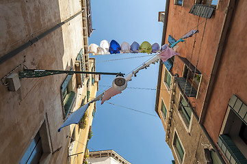 Image showing Cloth drying rope.