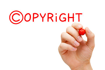 Image showing Copyright Concept Red Marker