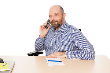 Image showing business man at the phone