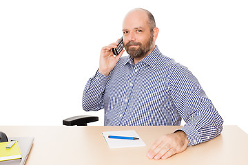 Image showing business man at the phone