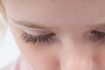 Image showing Closeup shot of eyelashes