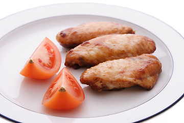 Image showing Cooked Chicken Wings