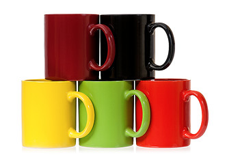 Image showing Colorful cups