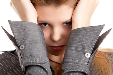 Image showing Girl on white background