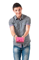 Image showing Man with gift box