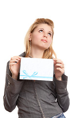 Image showing Girl with envelope