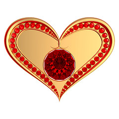 Image showing heart symbol with ruby gems