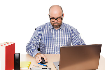 Image showing bearded man office