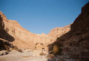 Image showing Mountains in stone desert nead Dead Sea