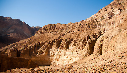 Image showing Mountains in stone desert nead Dead Sea