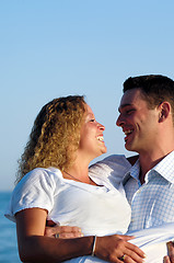 Image showing Young couple smiling