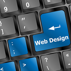 Image showing Web design concept: computer keyboard with word Website on enter button, 3d render