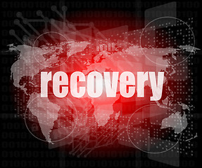 Image showing Information concept: word recovery on digital background