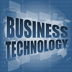 Image showing business technology interface hi technology