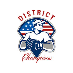 Image showing Baseball District Champions Retro