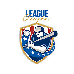 Image showing Baseball League Champions Retro