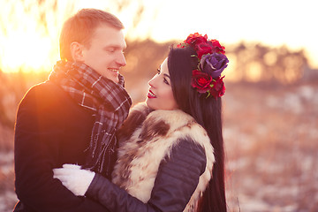 Image showing Lovers looking on each other