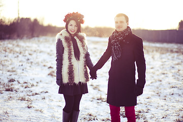 Image showing Couple walking