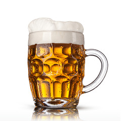 Image showing Beer in glass isolated on white background